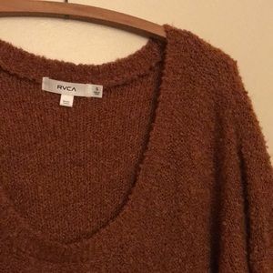 RVCA Rust Knubby Scoop Neck Sweater